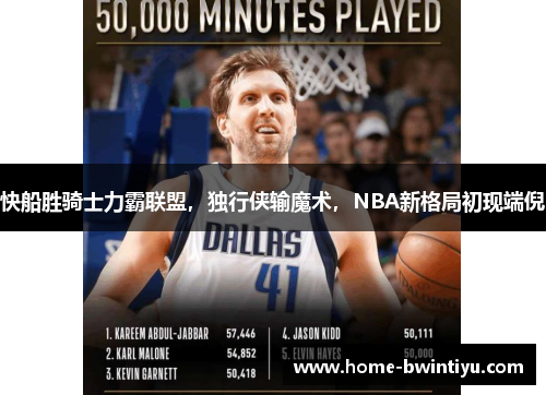 快船胜骑士力霸联盟，独行侠输魔术，NBA新格局初现端倪